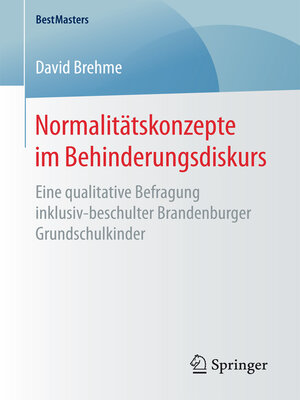 cover image of Normalitätskonzepte im Behinderungsdiskurs